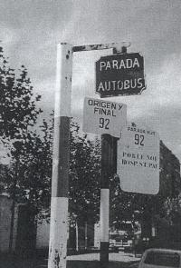 Paradas de la línea 92 y la Catalana en el año 1980