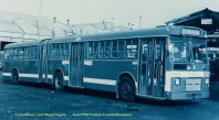 Autobús de la línea 156. Cochera de Levante, enero 1982. Foto JA Solsona / Col. Miguel Segura