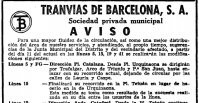 Aviso de la línea. La Vanguardia, 08 septiembre 1965