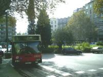 Bus de la línea 195 en el terminal de la Av. Tibidabo, nov. 2002