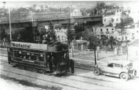 Tranvía imperial parando a la altura del viaducto de Vallcarca, años 20 (2)