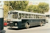 Autobus de la línea SEAT en la calle Diputación. Foto de J.A.Solsona. Colección: Miguel Segura
