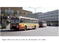 Final de la Barceloneta de las líneas 17 y 39. Foto Xavier Bolao, mayo 1985