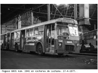 Cochera de Luchana, abril 1977. Foto Xavier Bolao