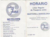 Horario línea Barcelona-Martorell. Col. Albert. http://transport.cat
