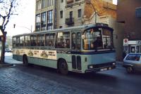 Autobús Hino en Esplugues. Foto Luís Rentero, ene.1989