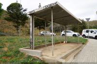 Marquesina del antiguo final de la línea 76 que se instaló en 1980. Ronda Guinagueta Vella, nov.2023