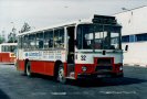 Línea L-22 en el final del Hospital de Bellvitge. Foto STB, marzo 1989