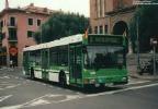 Autobús Man en la línea 2 en la Pl. Ayuntamiento de L´Hospitalet, 12/10/1999. Foto de David Llorca