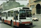 Línea 2 en la Pl. Ayuntamiento, abril 1989. Colección Miguel Segura / Foto JA Solsona