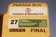 Final y Origen de la línea en la Pl. España, año 1984