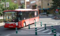 Línea 2 en la Pl. de la Vil.la, ago.2006