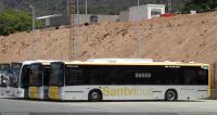 Autobuses urbanos de Santvibus en la cochera Soler i Sauret, junio 2022